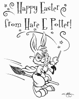 A coloring page of harry potter